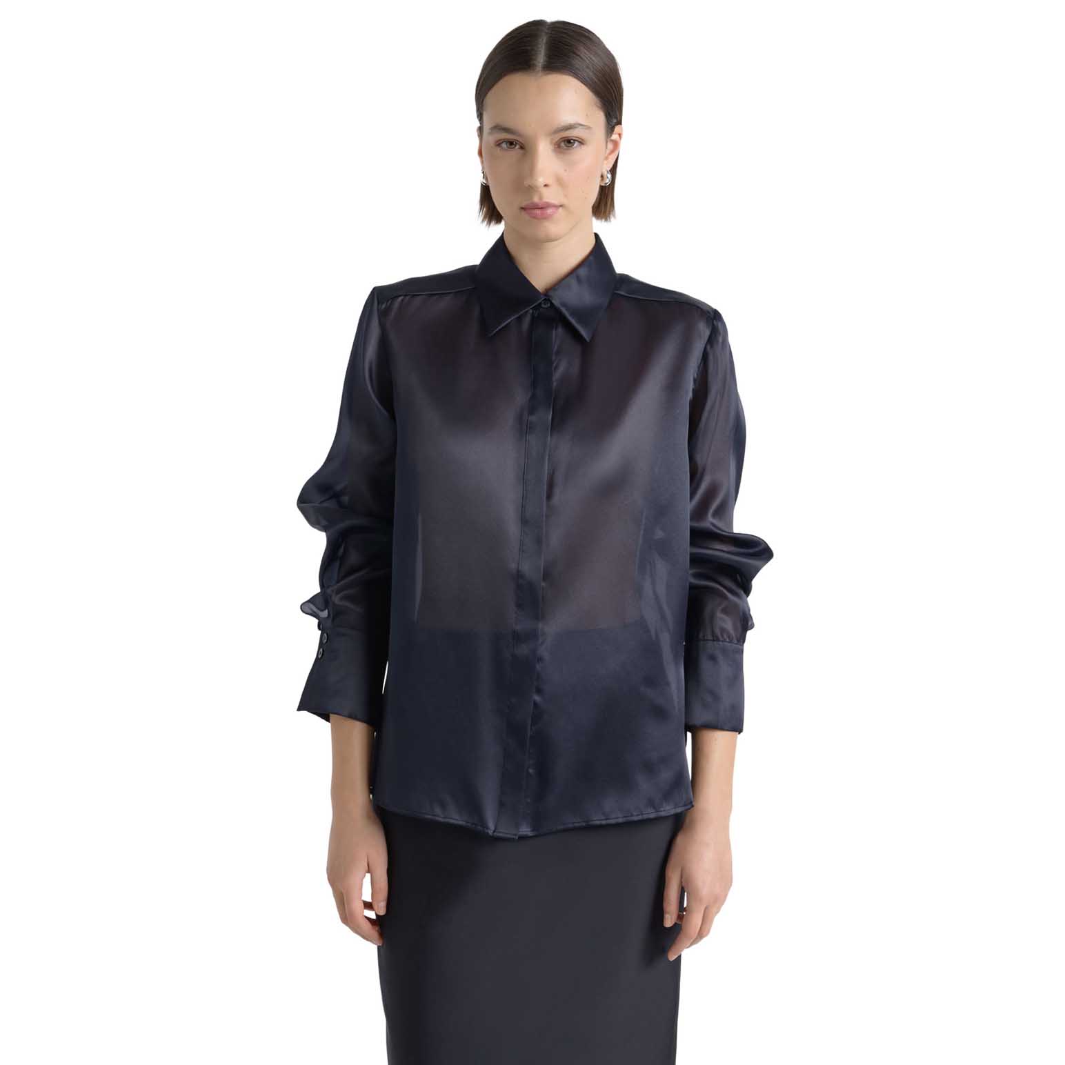 Cue Silk Organza Shirt